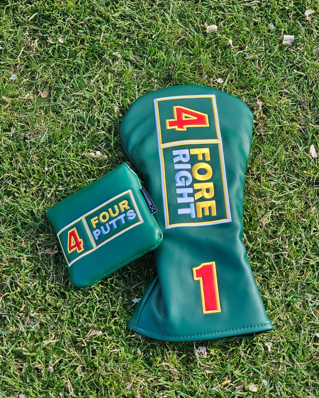 ParShark Golf Mallet Putter Head Cover - Four Putts