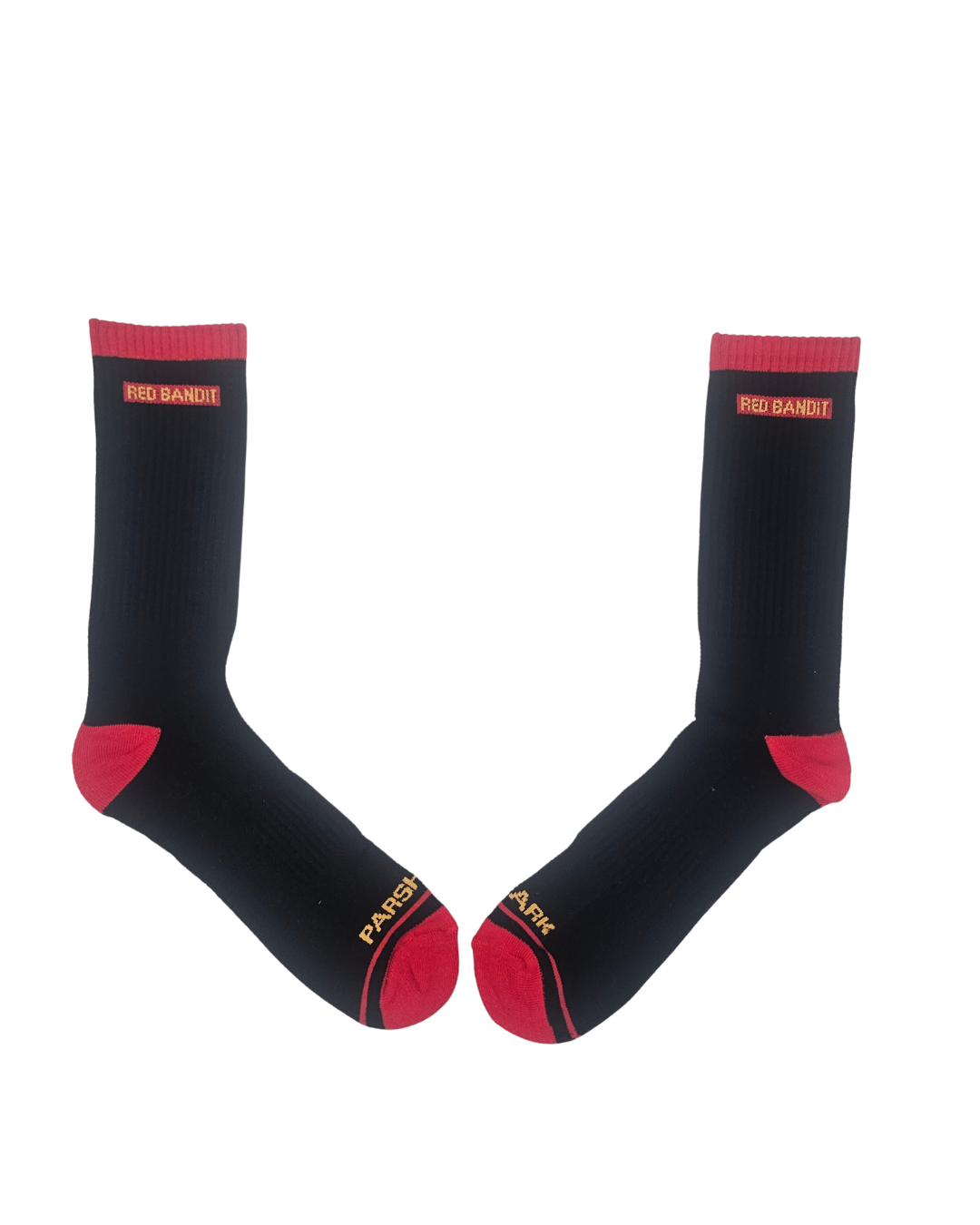 ParShark Red Bandit Cotton Golf Crew Socks